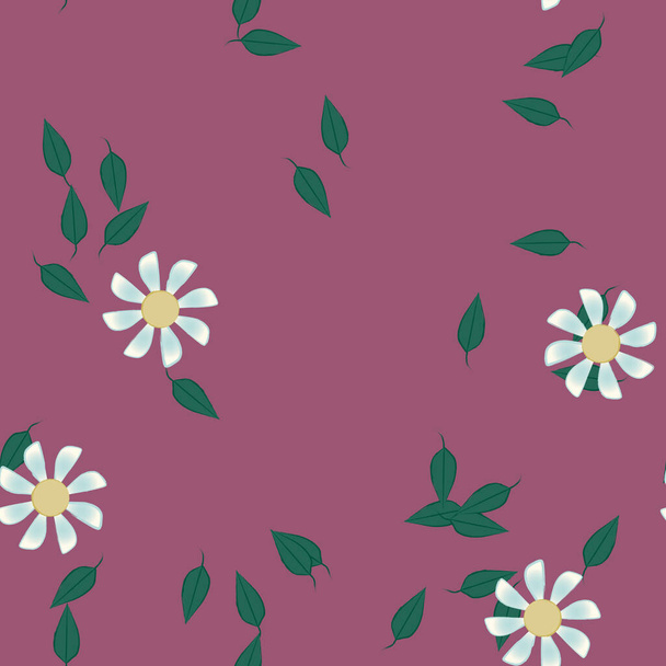 beautiful floral seamless background, vector illustration - Vetor, Imagem
