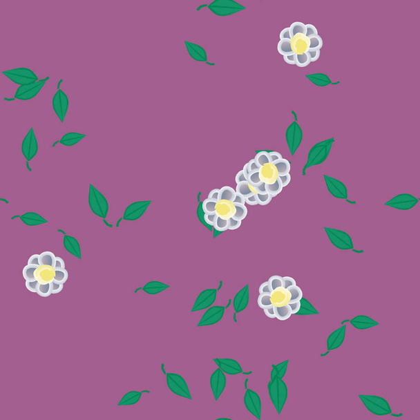 mooie bloemen naadloze achtergrond, vector illustratie - Vector, afbeelding