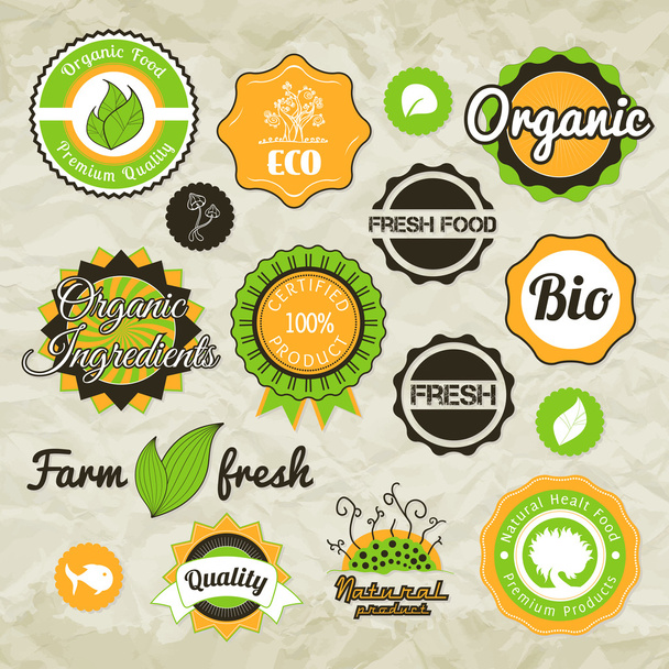 Collection green vector labels - Vector, Image