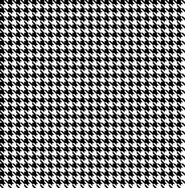 zwart-wit houndstooth achtergrond - naadloos - Vector, afbeelding