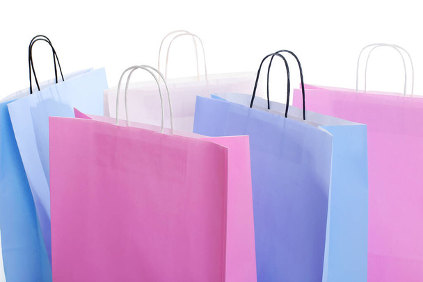 Shopping bags on a white background - Foto, Bild