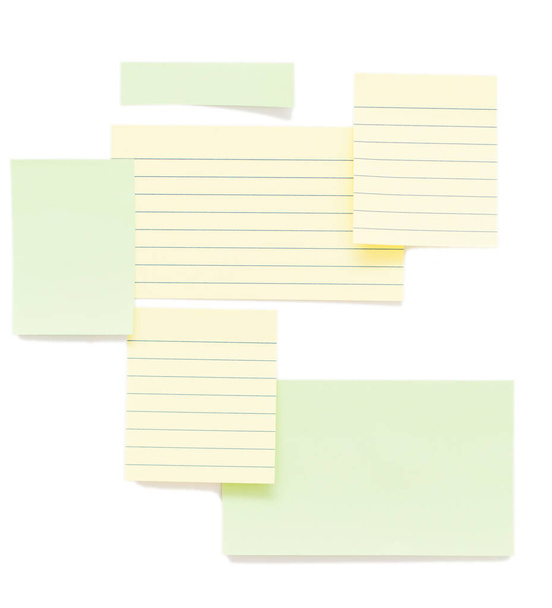 Post it paper stickers isolated over white background  - Photo, Image