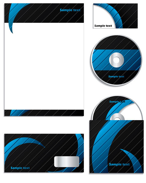 Striped business set - Vector, Image