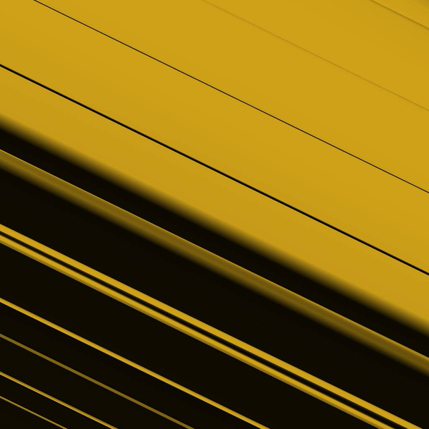 Motifs hexagonaux en or jaune brillant sur fond noir générant de nombreuses formes et dessins complexes dans un format carré - Photo, image