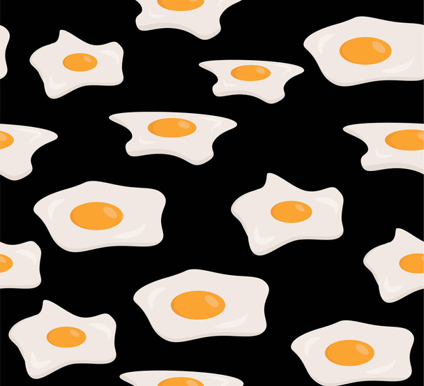 Vector illustration of fried eggs seamless pattern eps - Vector, Image