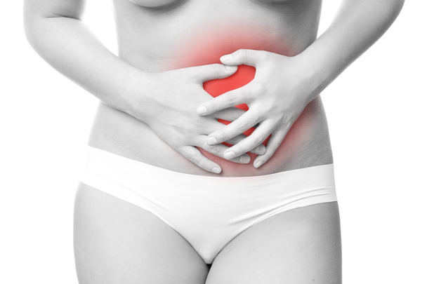 Pain in abdomen - Foto, Imagen