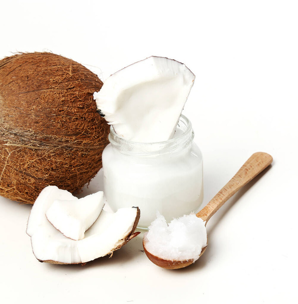 noix de coco sur fond blanc - Photo, image