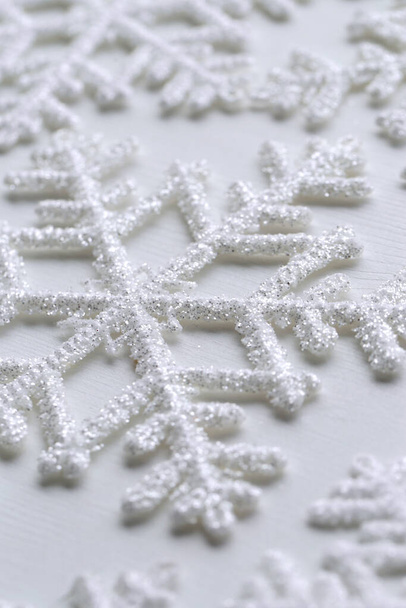 Winter. White snowflake in details - Photo, Image