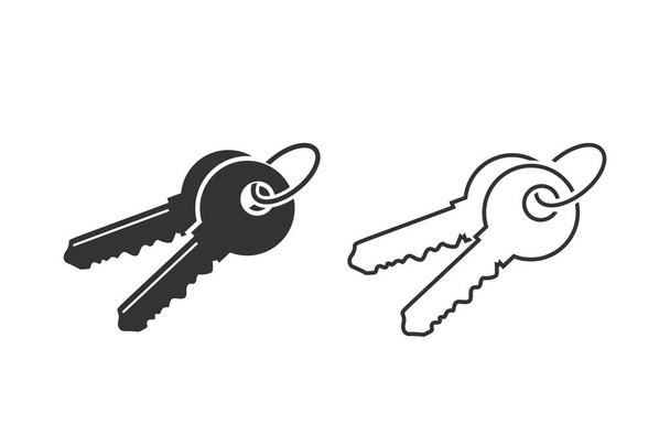 Key line icon set template. Vector illustration - Vector, Image