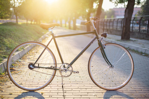 Classic style bicycle on sun light - Photo, Image