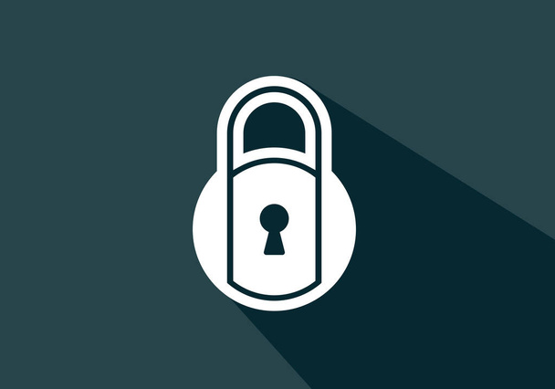Zamknąć ikonę. Logo bezpieczeństwa dla telefonów komórkowych i sieci web. Lock logo znak symbol wektor ilustracji - Wektor, obraz