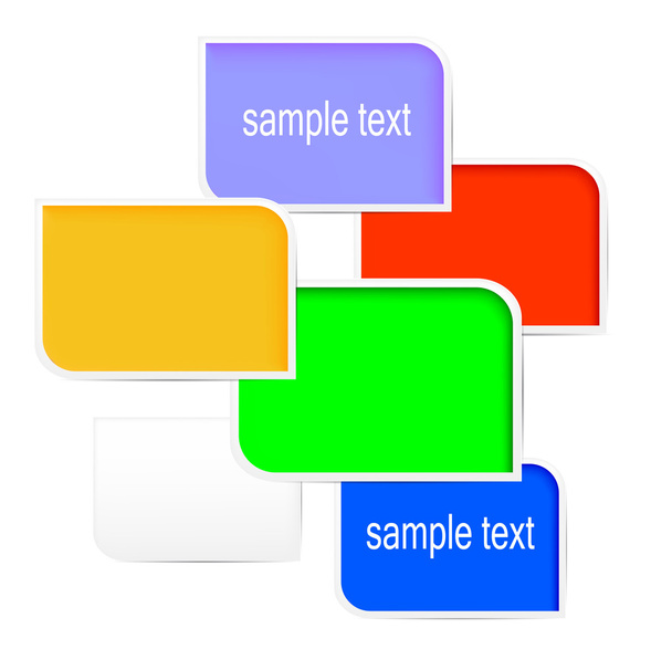 colorful paper icons with text. - Vettoriali, immagini