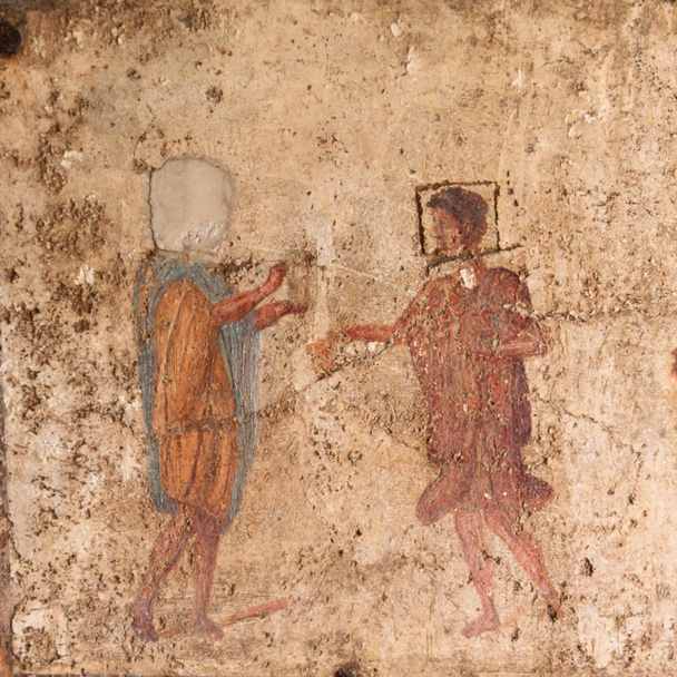 Römisches Fresko - Pompeji - Foto, Bild