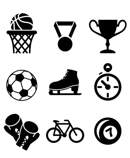 coleção de ícones esportivos
 - Vetor, Imagem
