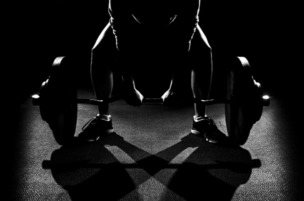 Shadow Olympic Weights ready to lift - Photo, Image