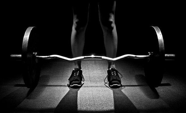 Olympisch gewichten deadlift - Foto, afbeelding