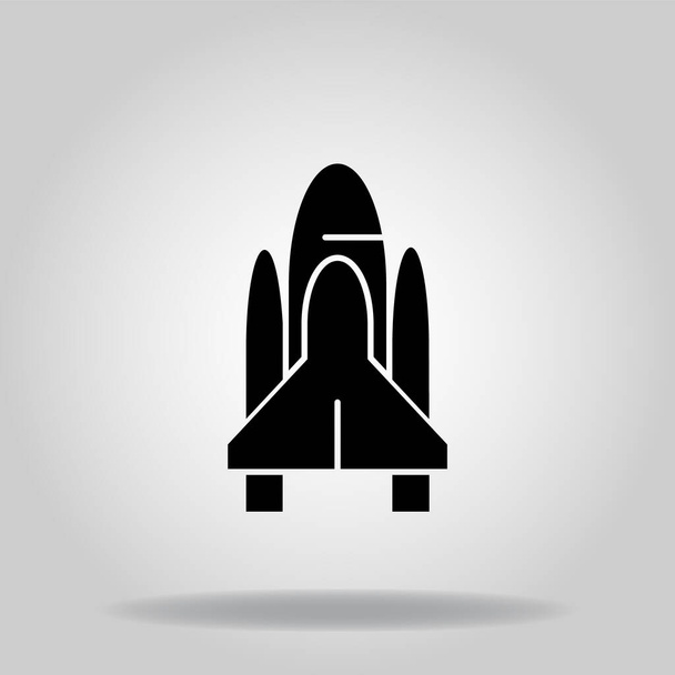 Logo nebo symbol ikony sady raket se stylem černé výplně - Vektor, obrázek