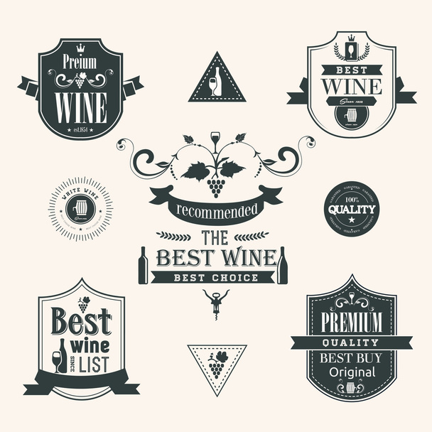 Wine labels set - Photo, Image