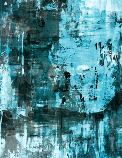 blauwe abstracte kunst schilderij - Foto, afbeelding
