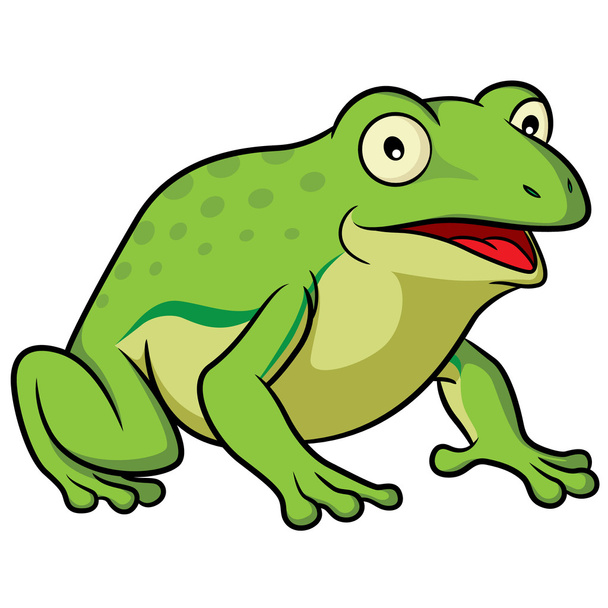 żaba kreskówka - Wektor, obraz