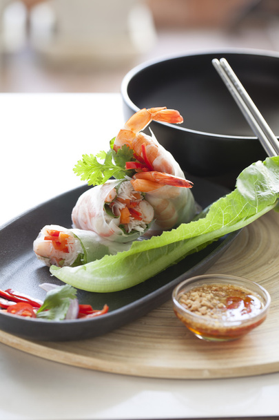 Fresh spring rolls with shrimp - Photo, image