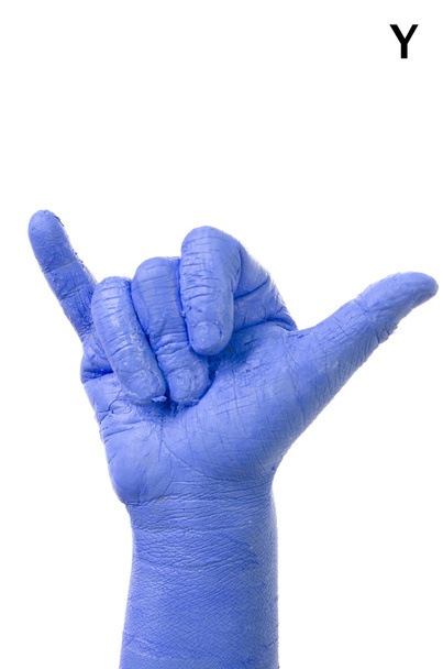 Finger Spelling the Alphabet en langue des signes américaine (ASL
) - Photo, image
