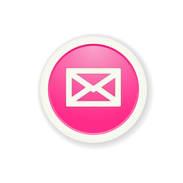 The glossy envelope icon - Vector, Imagen