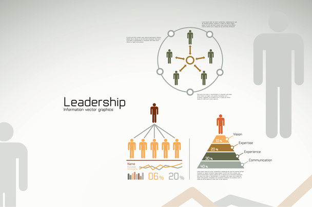 infografiki przywództwa i statystyki dla raportów biznesowych i - Wektor, obraz