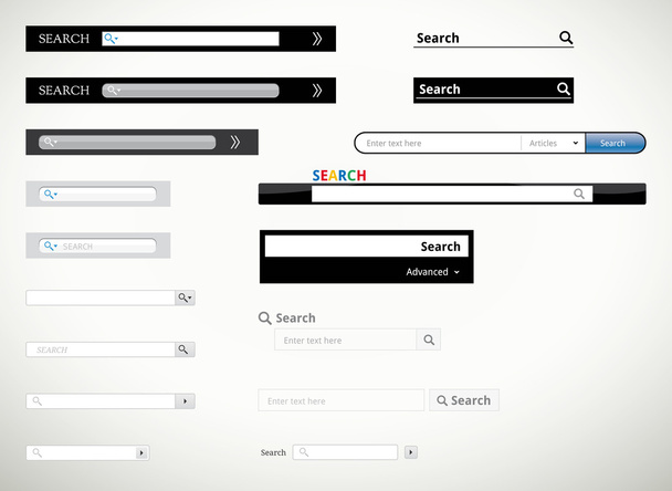 Search form templates and scribbles - Vetor, Imagem