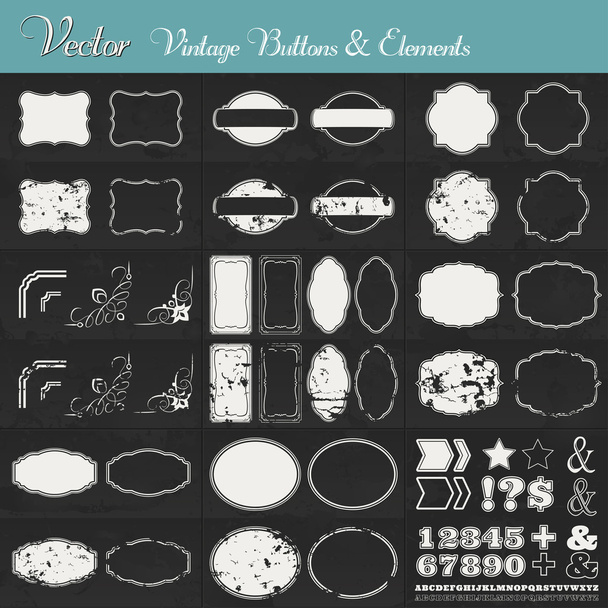 Etiquetas y elementos vectoriales vintage
 - Vector, Imagen