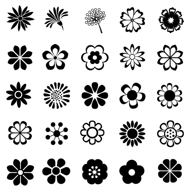 花のベクトルのセット - ベクター画像