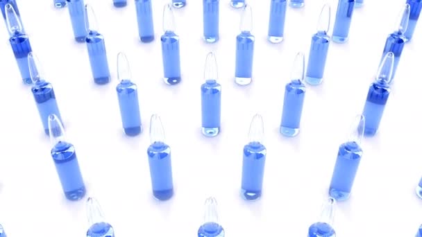 Vintage vaccin vergiftigt ampul Gezondheidszorg concept Drug business concept minimalistische cover beeldmateriaal in staat om naadloze lus - Video