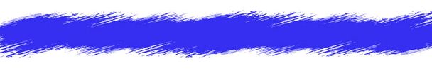 Mancha de pintura azul sobre un fondo panorámico blanco - ilustración - Vector, imagen