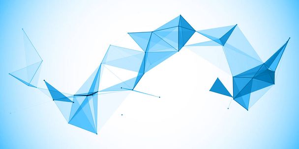 Banner abstracto con un diseño moderno de polietileno bajo - Vector, imagen