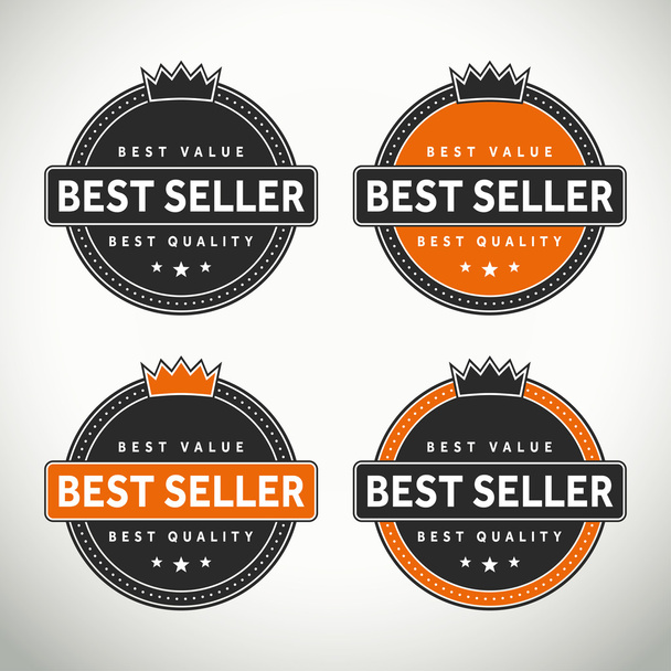 High quality best seller seals and badges - Vektör, Görsel