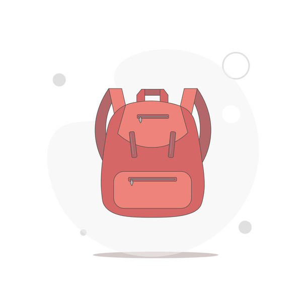 Mochila. mochila. Una mochila. Bolso escolar. Saco vector ilustración plana en blanco - Vector, Imagen