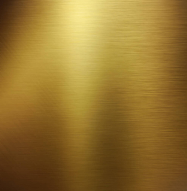 Gold polished metal texture, grunge background. - Photo, Image