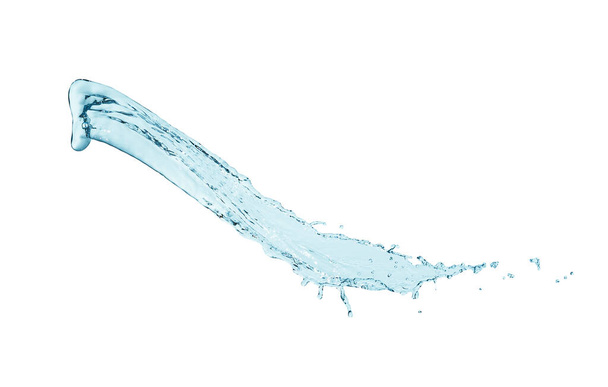 Splash σχήμα νερού που απομονώνονται σε λευκό φόντο. - Φωτογραφία, εικόνα