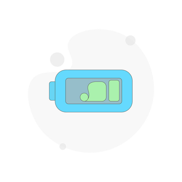 battery isolated vector flat illustration on white - Vector, Image
