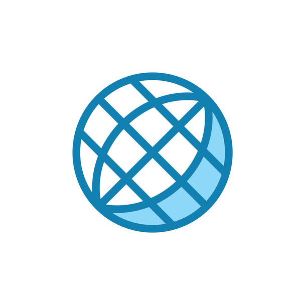 Illustrazione grafica vettoriale dell'icona del globo. Adatto a mondo, viaggi, networking, navigazione, logistica ecc. - Vettoriali, immagini