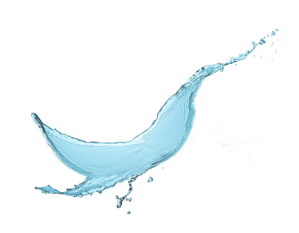 Blue water, water splash isolated on white background - Фото, зображення