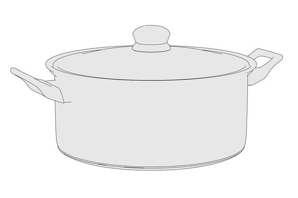 Cartoon image of cooking pot - Photo, Image