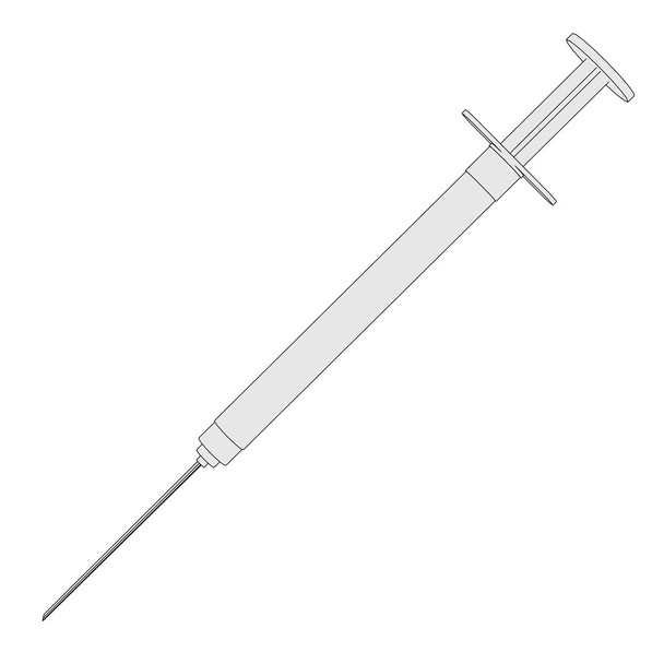 Cartoon image of medical syringe - Photo, Image
