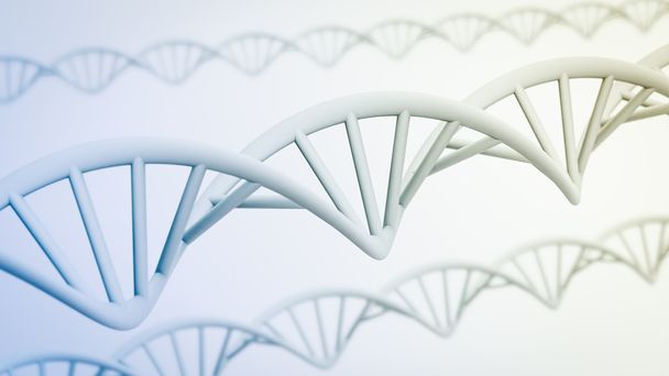 Imagem 3D de cadeias de DNA
 - Foto, Imagem