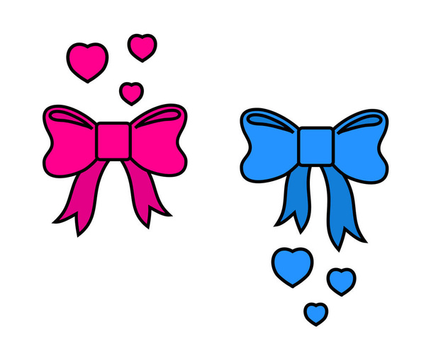 Two bows on a white background. Symbol. Vector illustration. - Vetor, Imagem