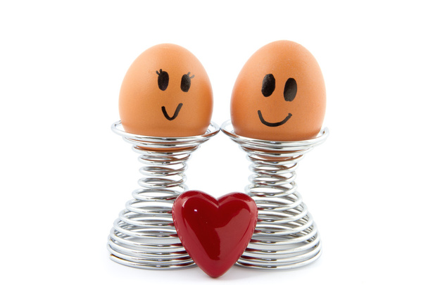 dwa jaja w jajek w miłości - Zdjęcie, obraz