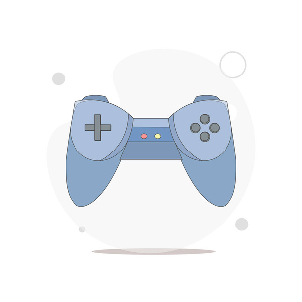Joystick plano. gamepad vector ilustración plana en blanco - Vector, Imagen
