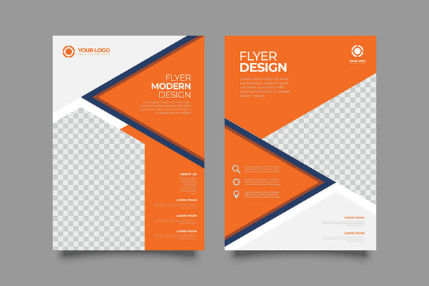 Corporate Business Flyer poster broşürü kapak tasarım arka planı, vektör şablonu A4 boyutunda - Vektör - Vektör, Görsel