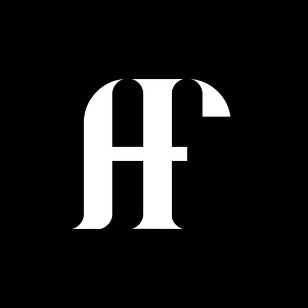 AF A F lettre logo design. Lettre initiale AF cercle lié en majuscule logo monogramme couleur blanche. Logo AF, design F. AF, A F - Vecteur, image