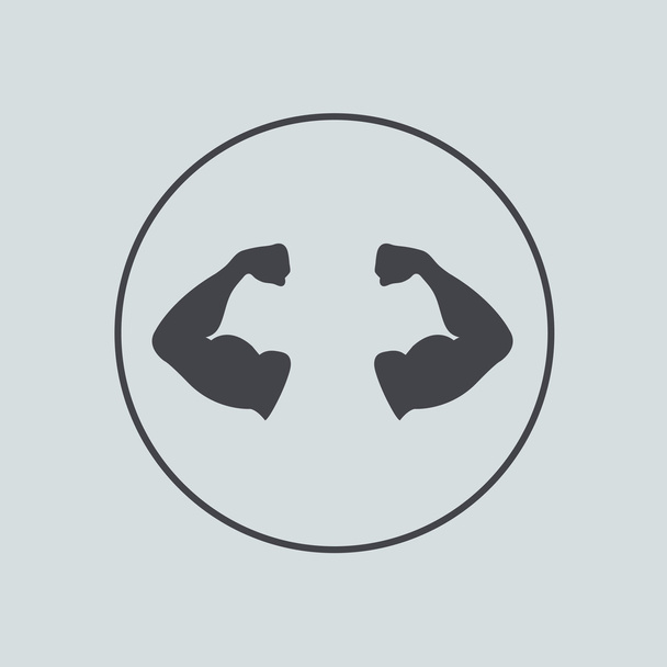 Vector circle icon on gray background. Eps 10 - Vector, Image